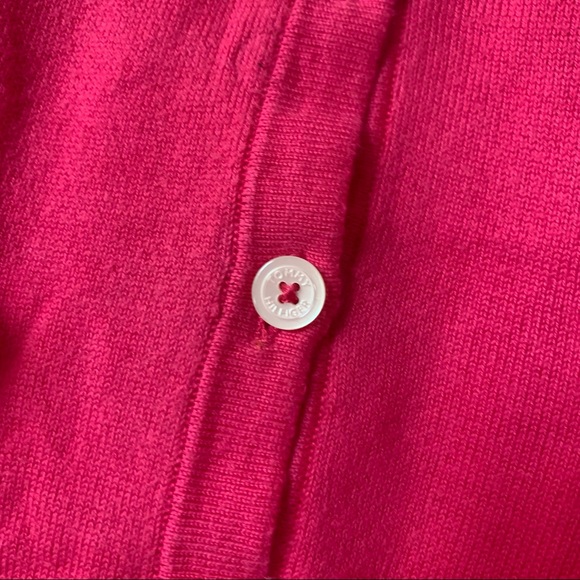 Tommy Hilfiger Bright fuchsia pink cardigan size Medium - Picture 2 of 5